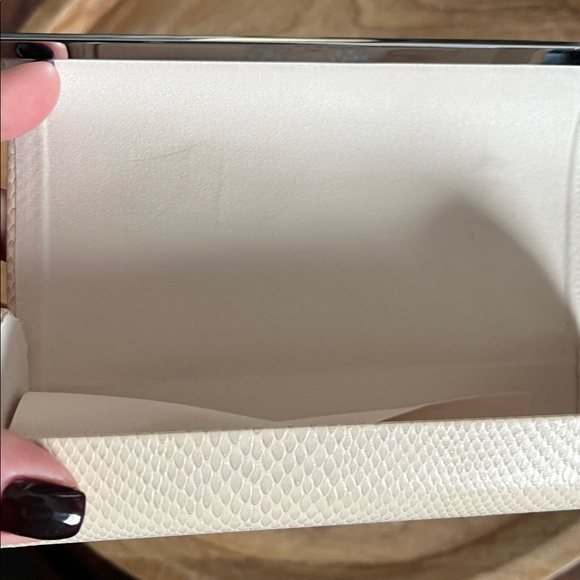 Jimmy Choo Cream Snakeskin Clutch - Picture 7 of 11